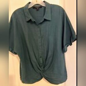 3 FOR $30 MARC NEW YORK Dark Green Twist Front Tee